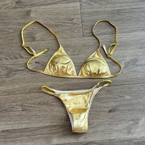 Glamorous Gold Bikini Set